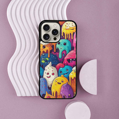 iPhone 16 Pro Max Case — Melting Ice Cream Monster Charac, Custom Phone Case