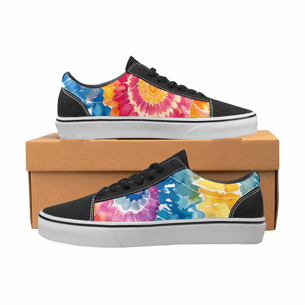 MEN'S Tie Dye Swirl Canvas Lace-Up Surreal Shoes