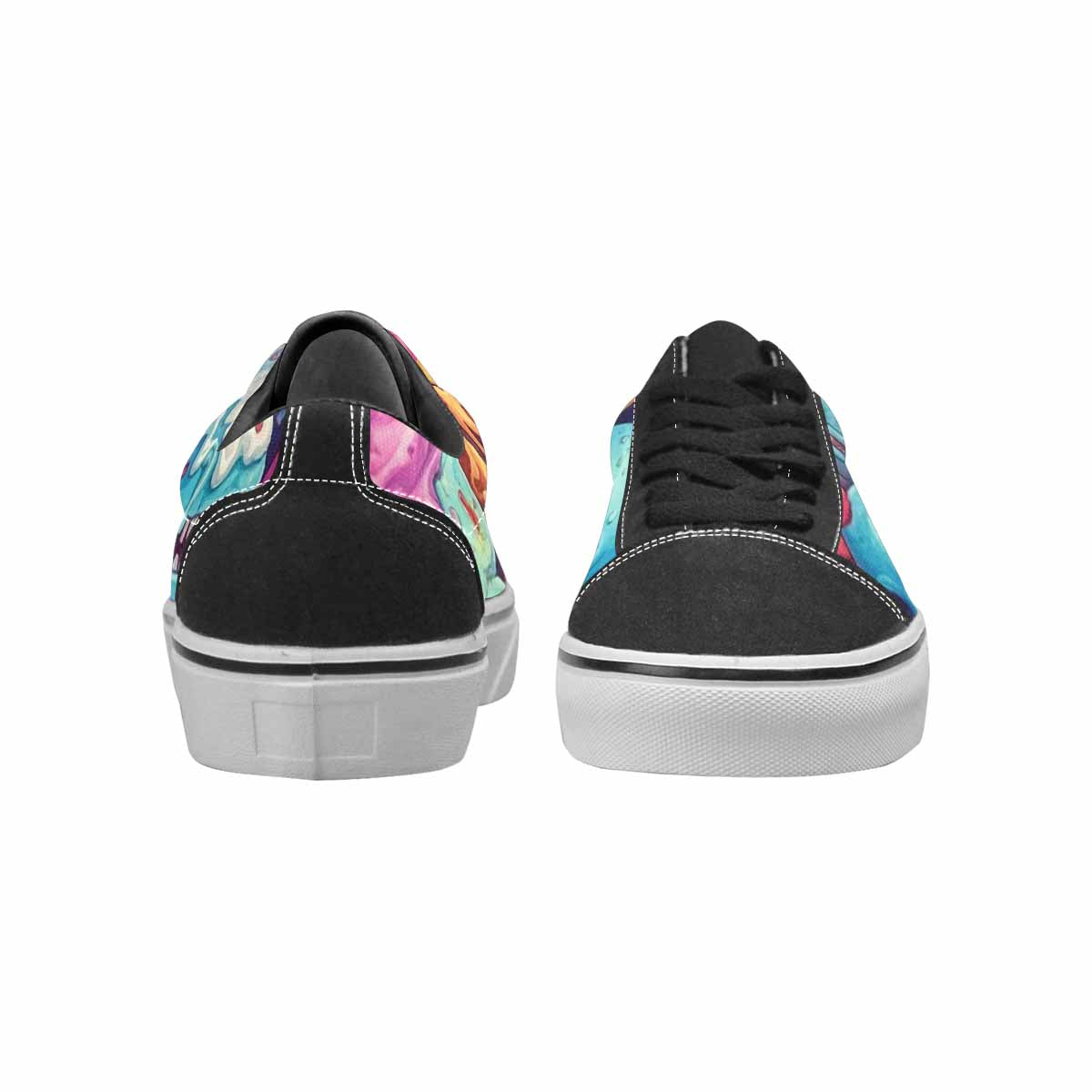 WOMEN'S Ice Cream Monsters  Lace-Up Canvas Surreal Custom Shoes