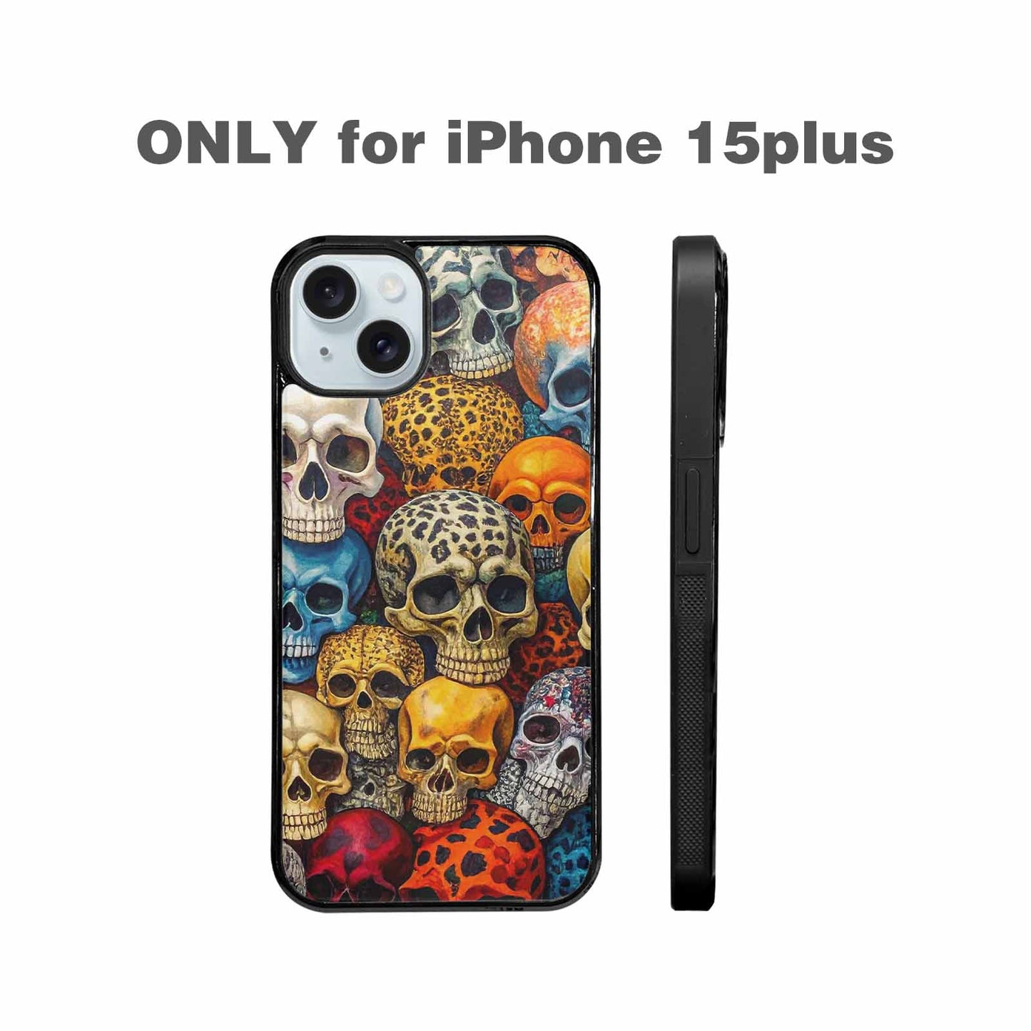 iPhone 15 Plus Case — Skulls Animal Printskulls Patt Ddn, Original Design Phone Case