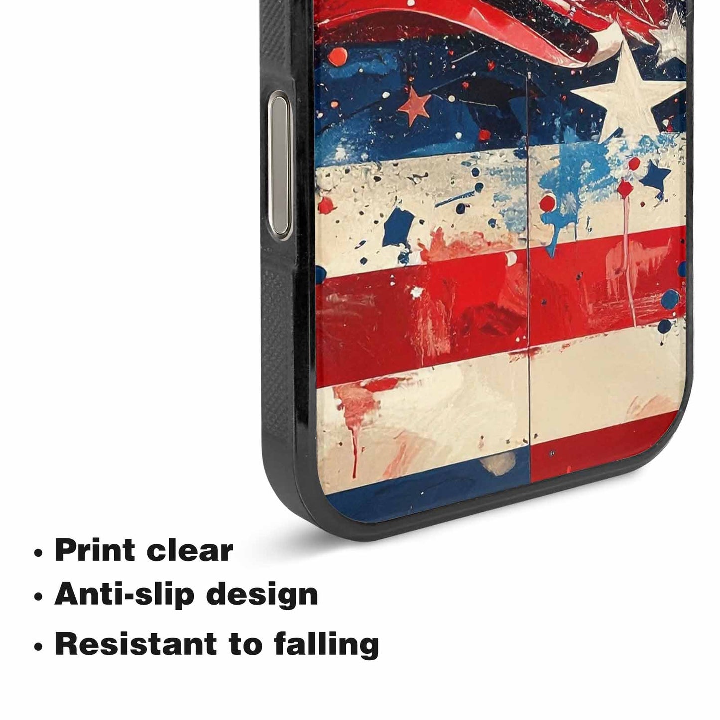 iPhone 16 Pro Max Case — Patriotic Stars And Stripes American Stars, Custom Art Phone Cover