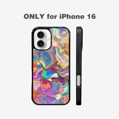 iPhone 16 Case — Holographic Iridescent Shimmer Pattern Hundreds Of, Custom Printed Phone Case
