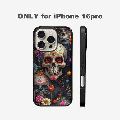 iPhone 16 Pro Case — Greyscale Black And White Dark Black, Customized Protective Case