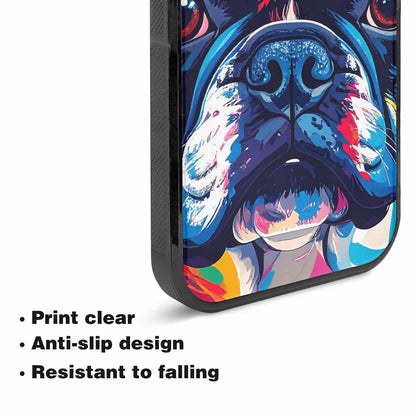 iPhone 15 Plus Case — French Bulldog Pop Art Pattern, Customized Protective Case