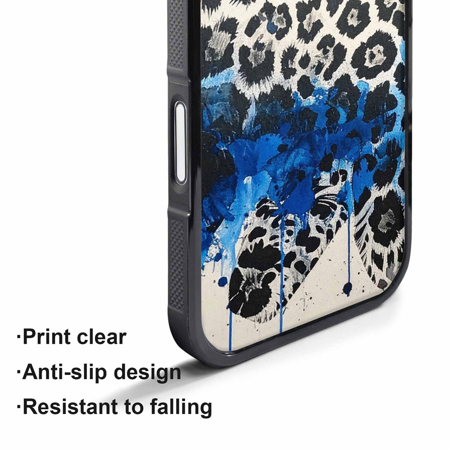 iPhone 17 Air Case — Animal Print Black Blue Ink Animal, Custom Phone Case