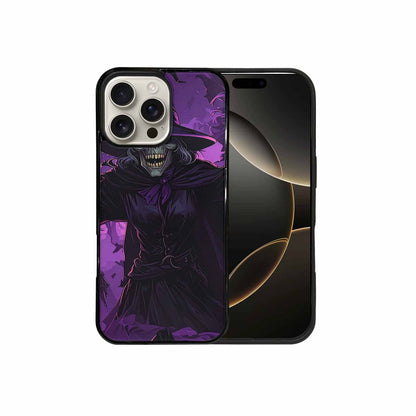 iPhone 16 Pro Max Case — Scary Horror Halloween Art Print Edge, Custom Printed Phone Case