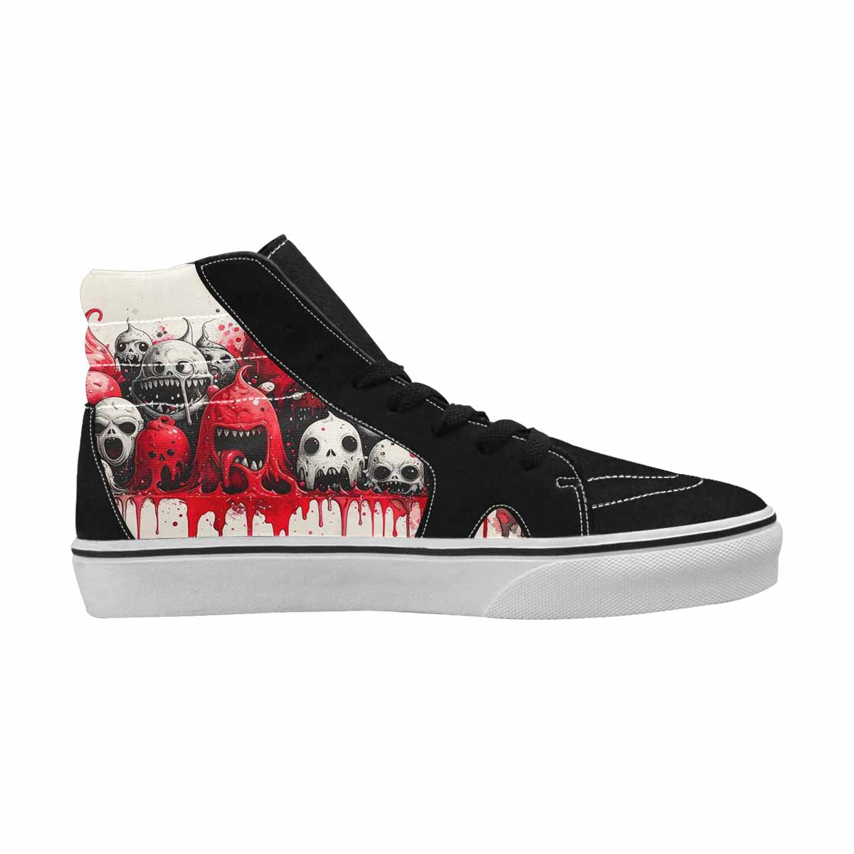 MEN'S Ice Cream Monsters (black High Top Canvas Surreal Shoes
