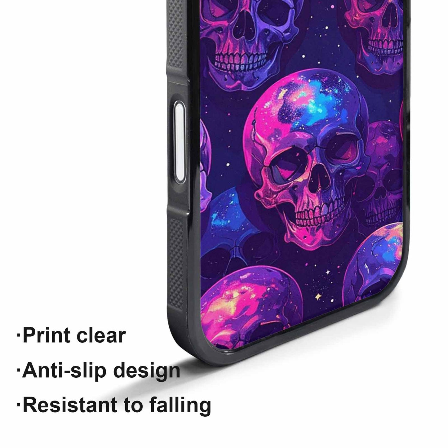 iPhone 17 Pro Case — Galaxy Skulls Art Seamless Tons Gothic, Customized Protective Case