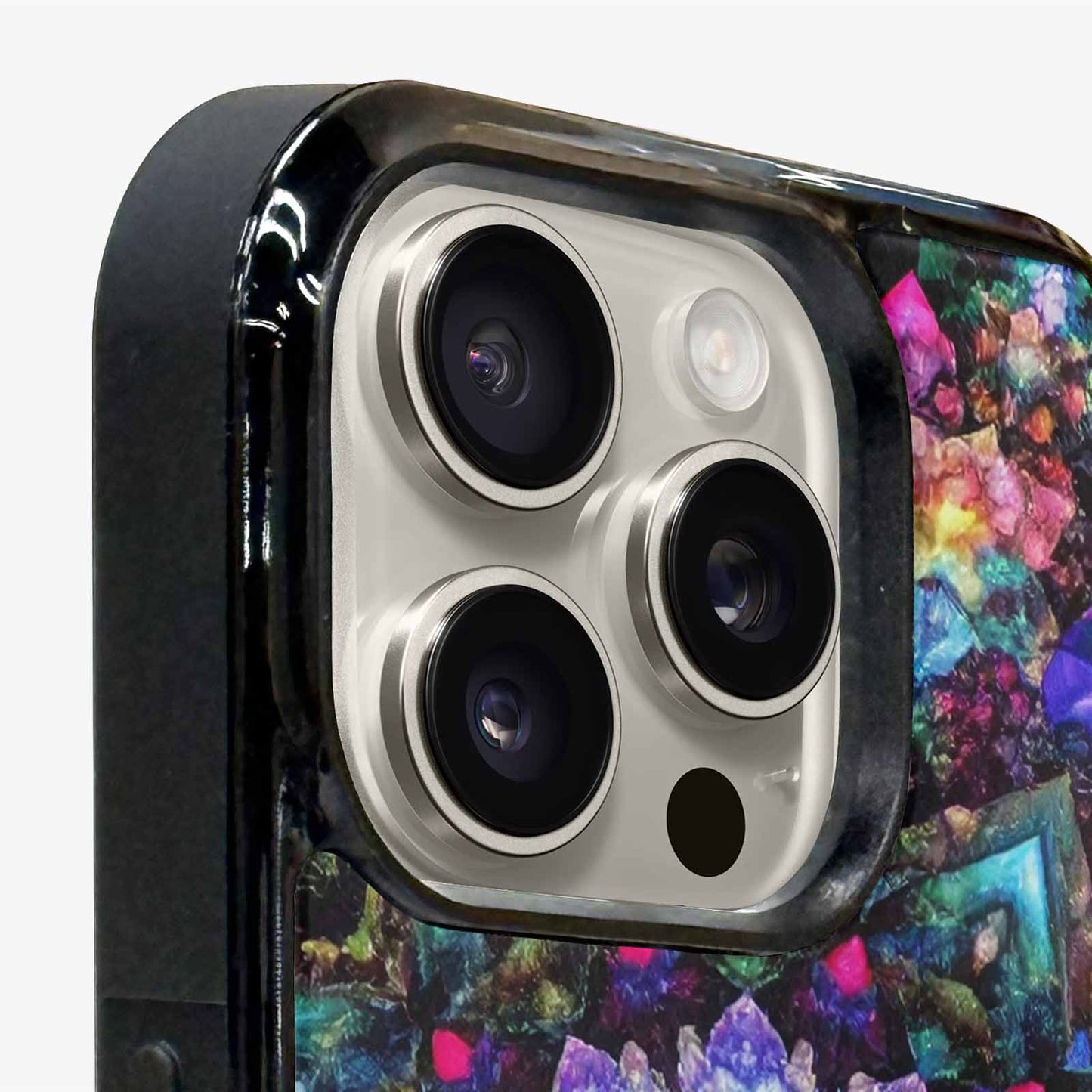 iPhone 16 Pro Case — Crystal Mandala Art Seamless Pattern Vibrant, Unique Phone Case Design