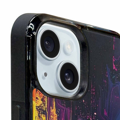 iPhone 15 Plus Case — Glitch Dark Art Seamless Pattern Vibrant, Custom Printed Phone Case