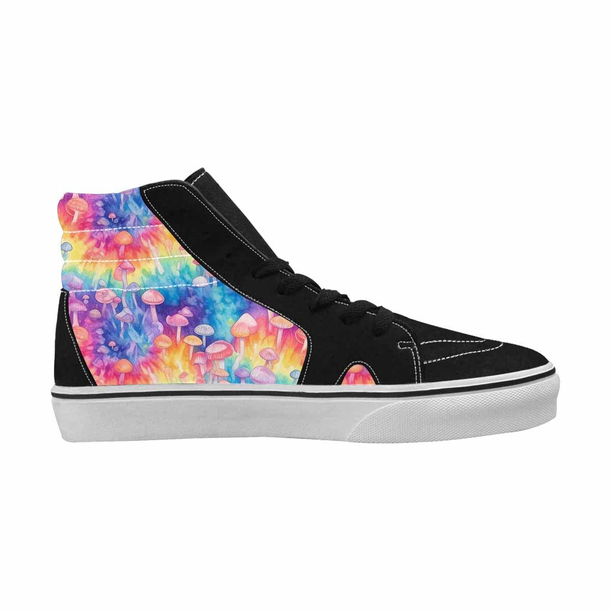 MEN'S Mushrooms  Tie Dye High Top Canvas Aesthetic Shoes