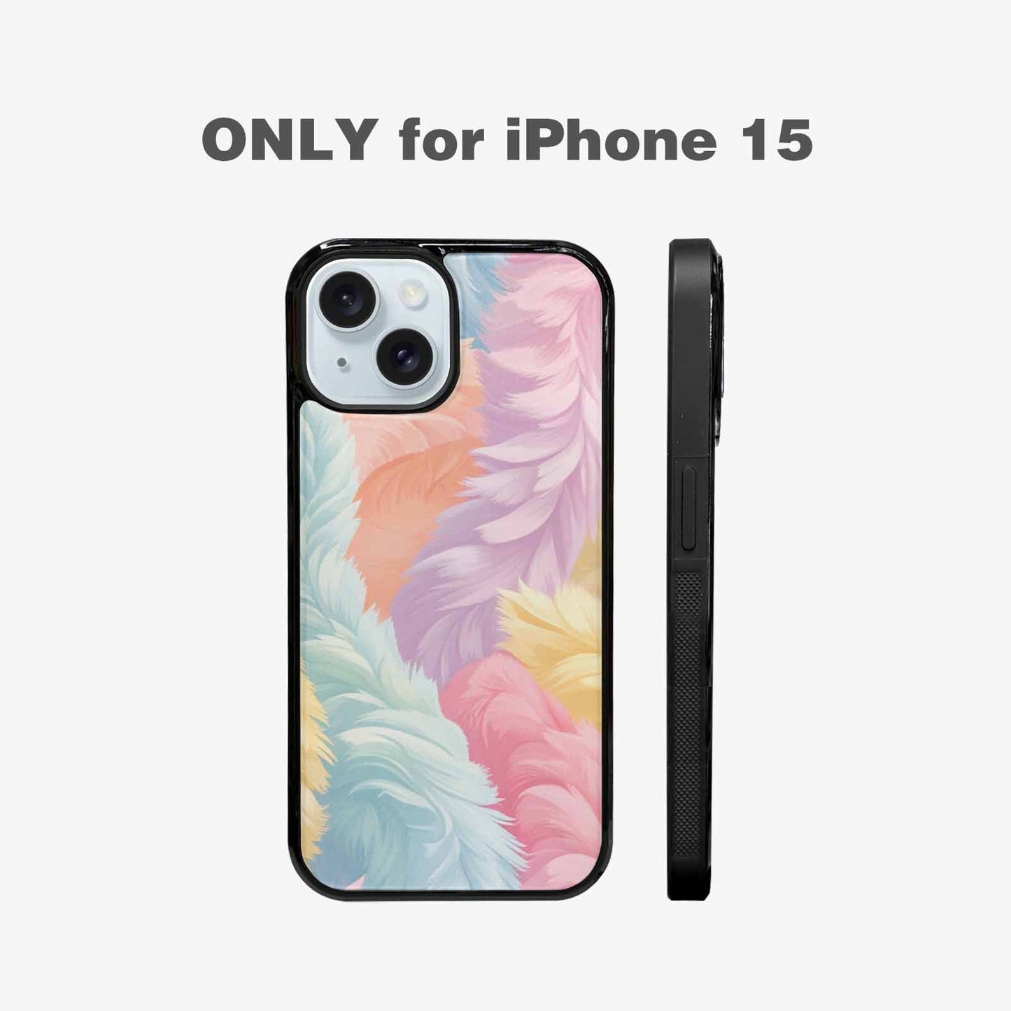 iPhone 15 Case — Zebra Pastel Rainbow, Unique Phone Case Design