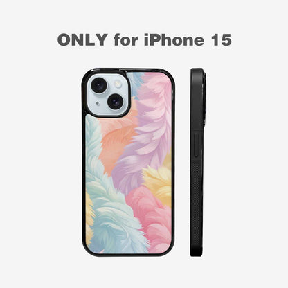 iPhone 15 Case — Zebra Pastel Rainbow, Unique Phone Case Design