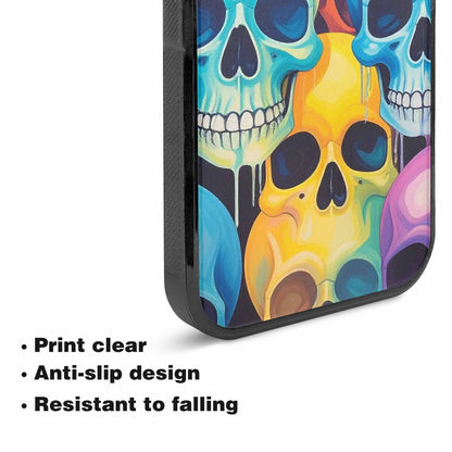 iPhone 15 Plus Case — Dripping Candy Skulls, Custom Designed Case Cover