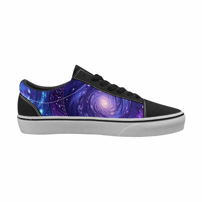 MEN'S Galaxy Snake Print Canvas Lace-Up Surreal Custom Sneakers