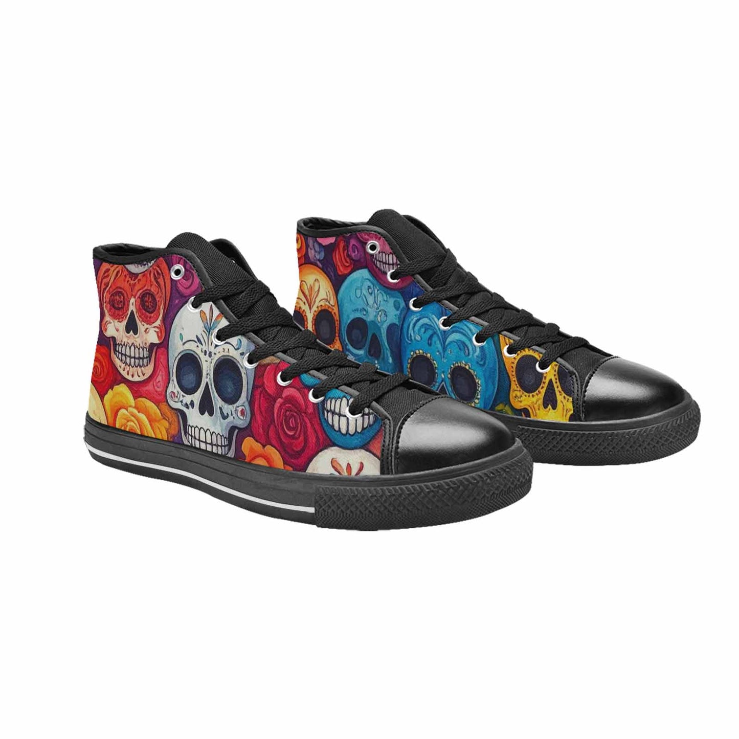 MEN'S Skull High Top Canvas Surreal Sneakers