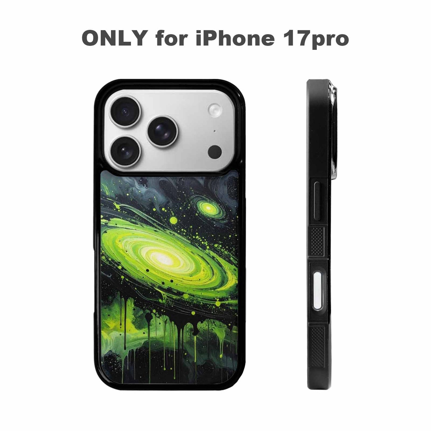 iPhone 17 Pro Case — Seamless Repeating Pattern Of Overlapping Galaxy, Custom Printed Phone Case