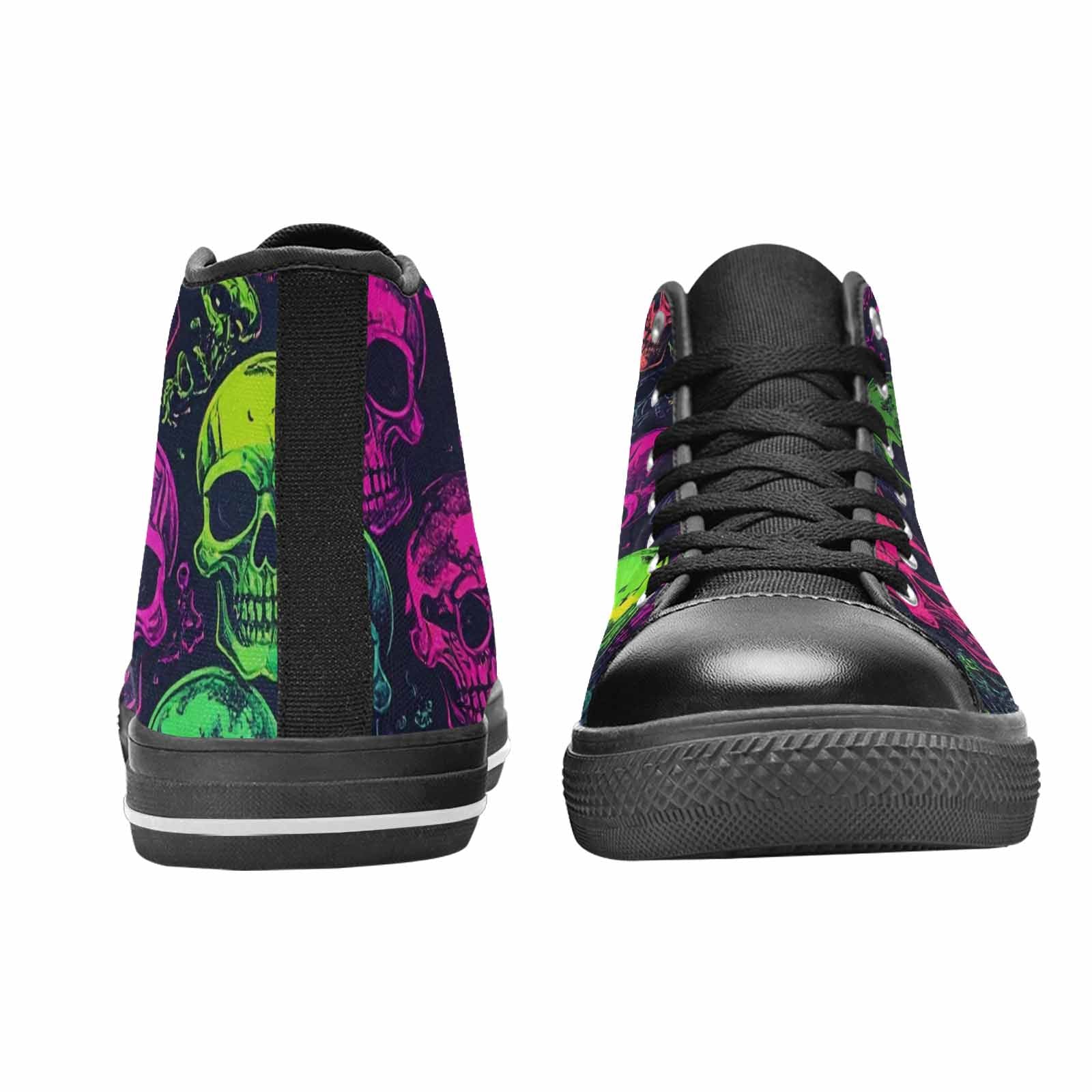MEN'S Skulls - Neon High Top Canvas Y2K Shoes