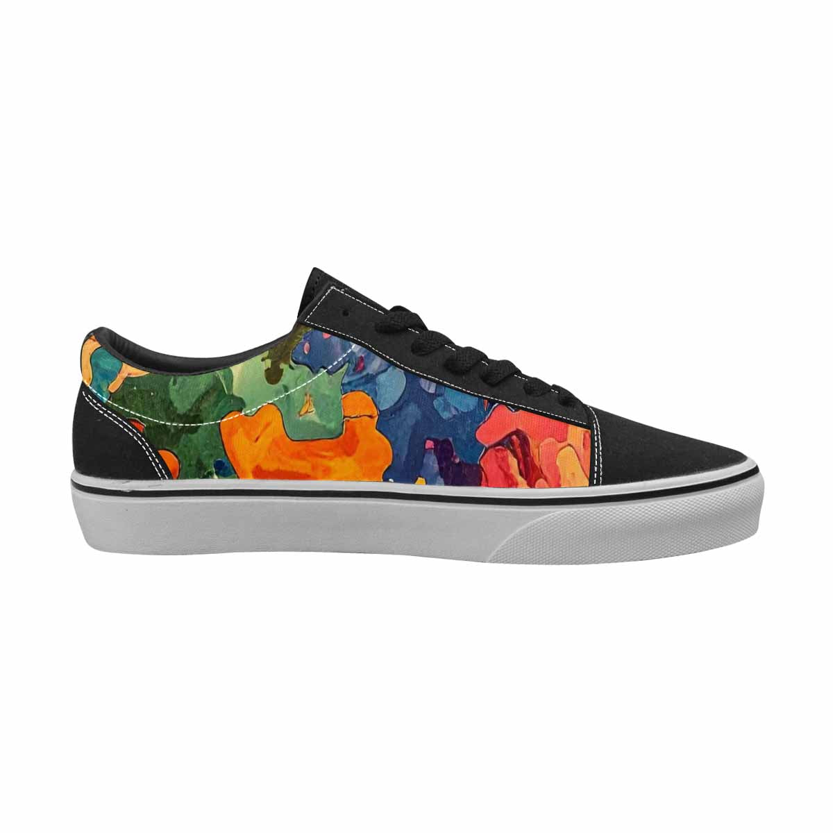 WOMEN'S Camo Patches Lace-Up Canvas Kaleidoscope Sneakers