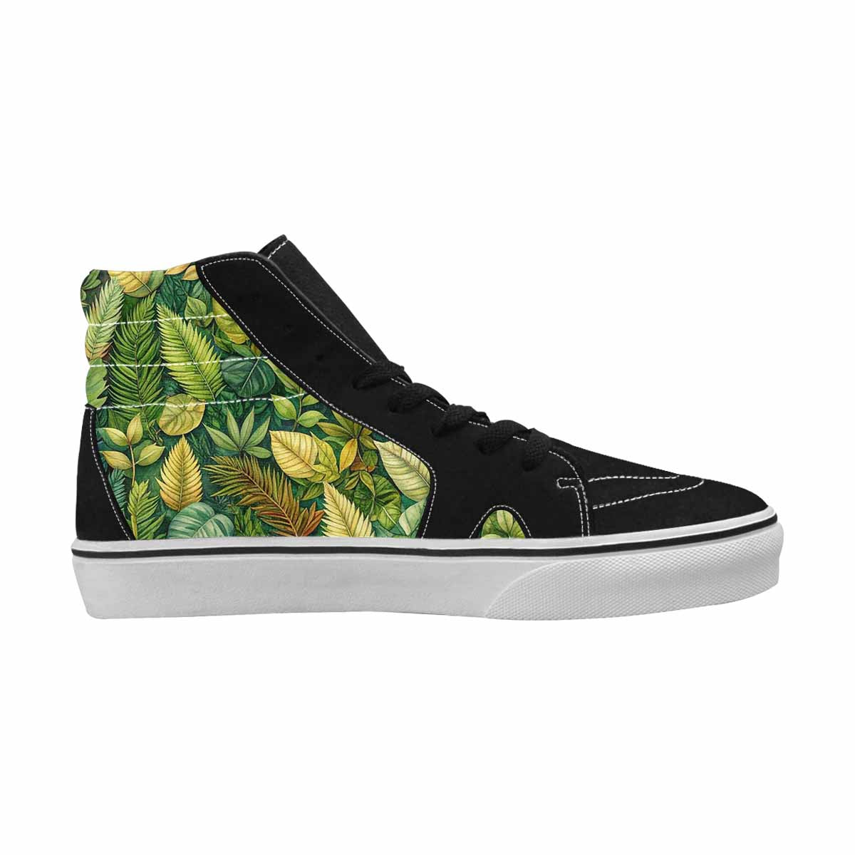 WOMEN'S Seven-Point Palmate Leaf High Top Canvas Surreal Shoes