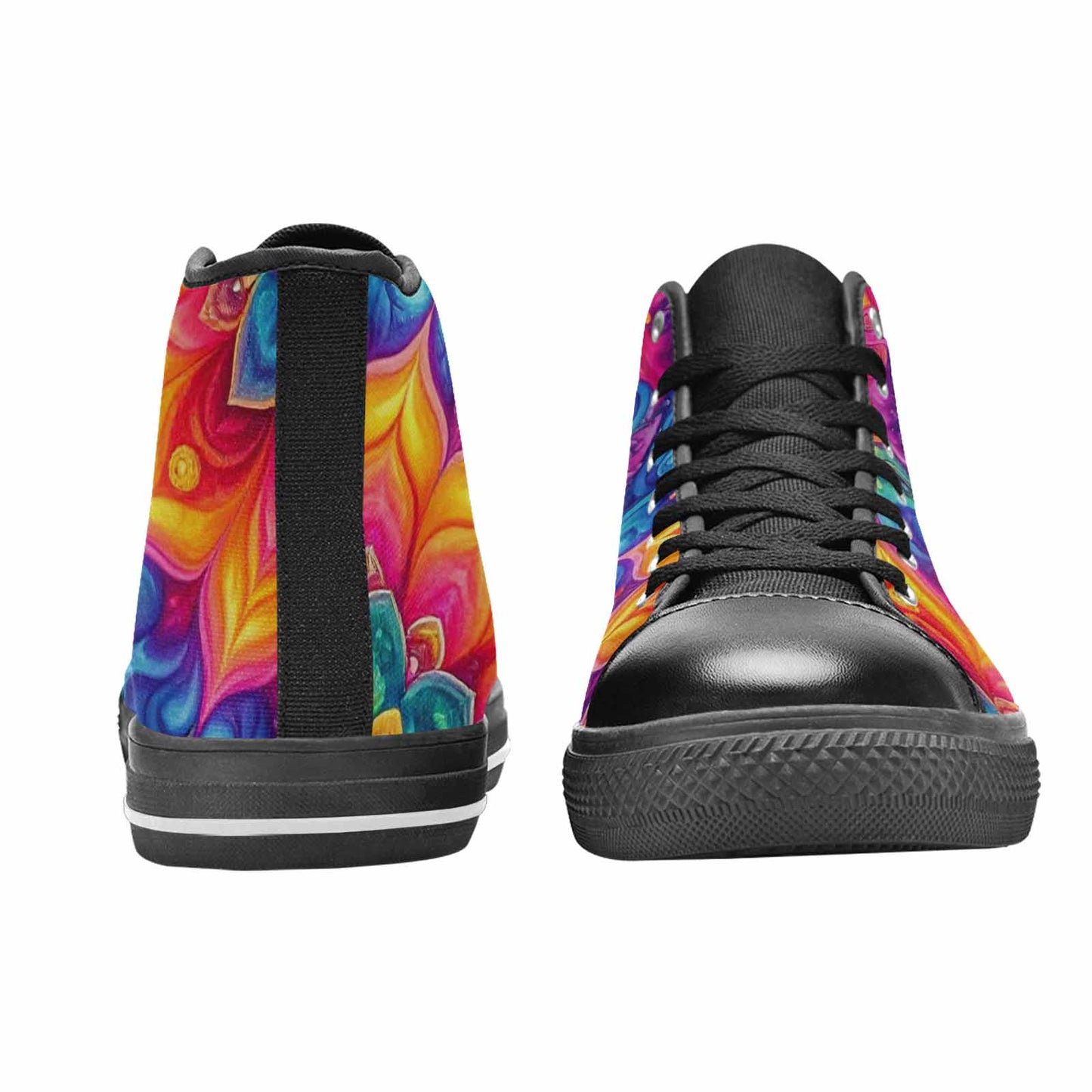 MEN'S Tie Dye Mandala High Top Canvas Grunge Shoes