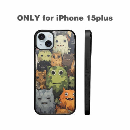 iPhone 15 Plus Case — Monsters Camomonsters Pattern 6oy Personalized Phone, Custom Made Phone Cover