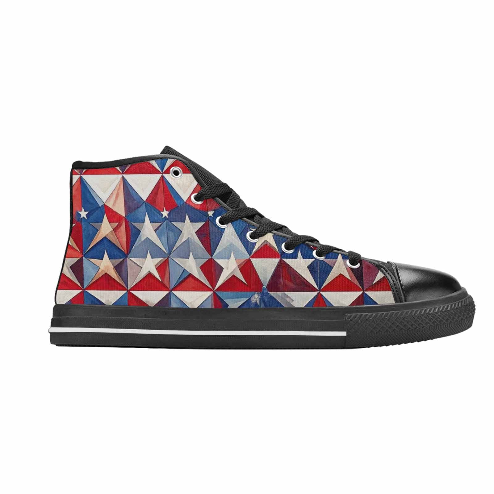 MEN'S American Flag Stars High Top Canvas Cottagecore Sneakers