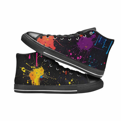 MEN'S Paint Splatter High Top Canvas Neon Fantasy Shoes