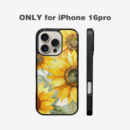 iPhone 16 Pro Case — Sunflowers Watercolor, Custom Designed Case Cover