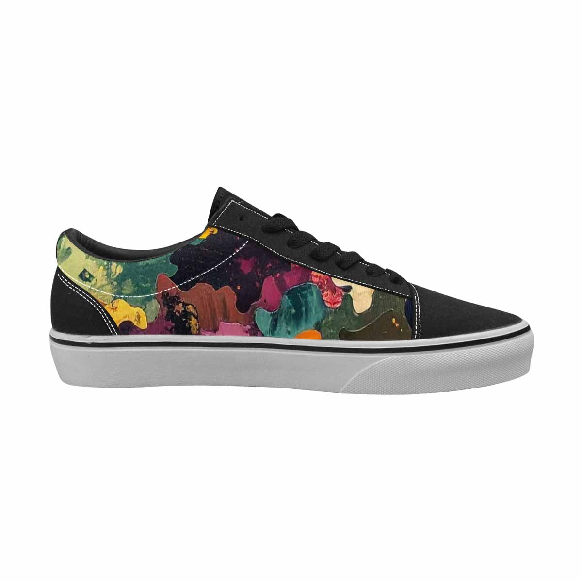 WOMEN'S Camo Full Color Canvas Wearable Art Vibrant Chaos All Over Print Shoes