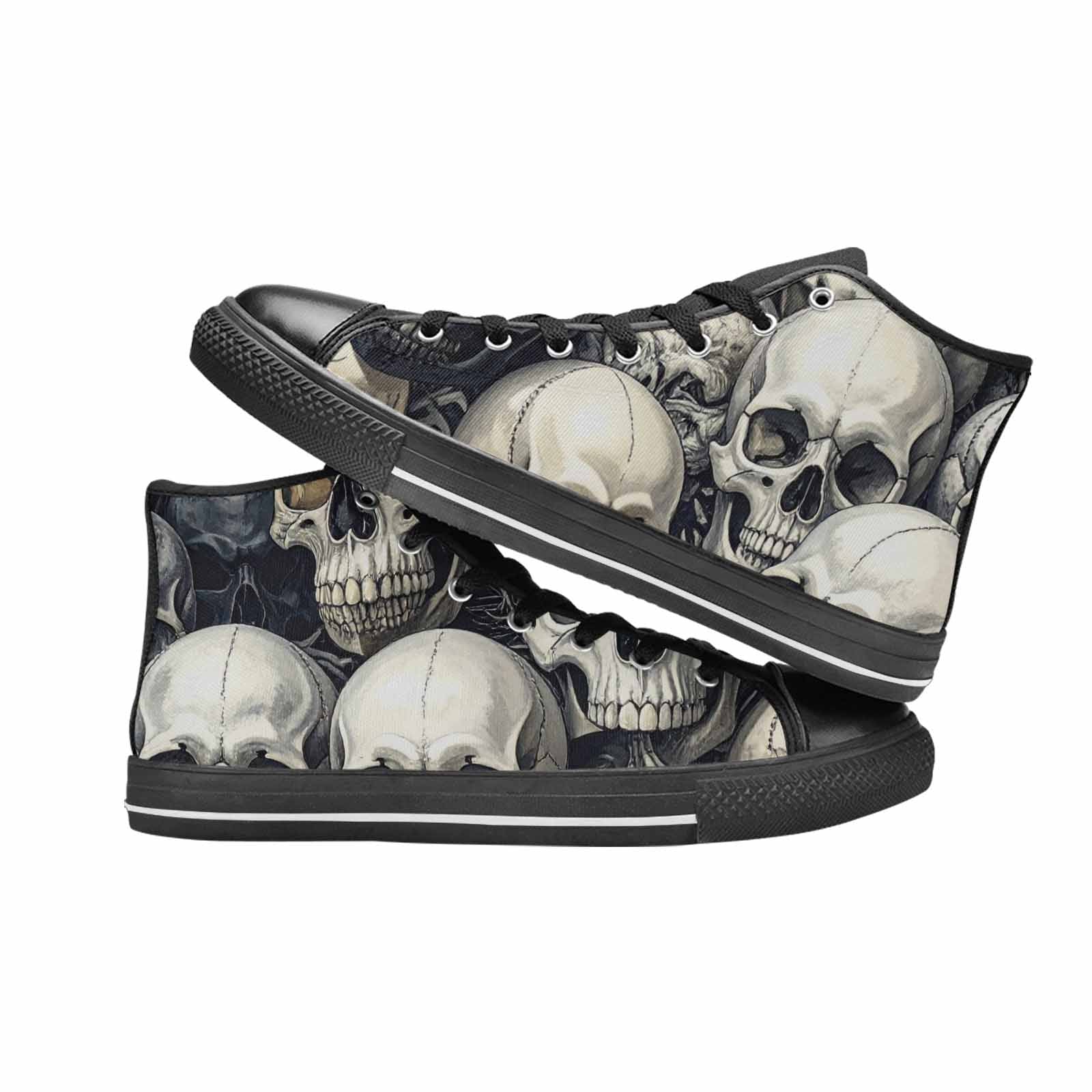 WOMEN'S Skulls - Classic High Top Canvas Neon Fantasy Custom Shoes