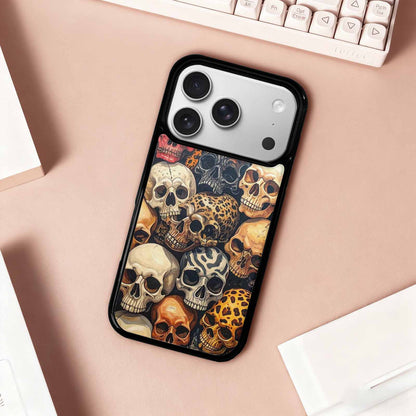 iPhone 17 Pro Case — Skulls Pattern Hundreds Of Sma Gothic, Customized Protective Case