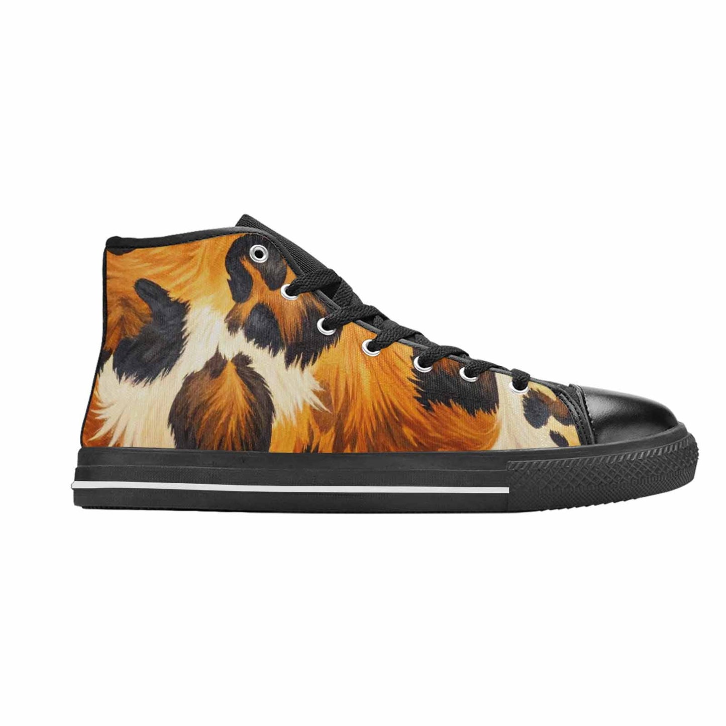 MEN'S Cow Animal Print High Top Canvas Grunge Shoes