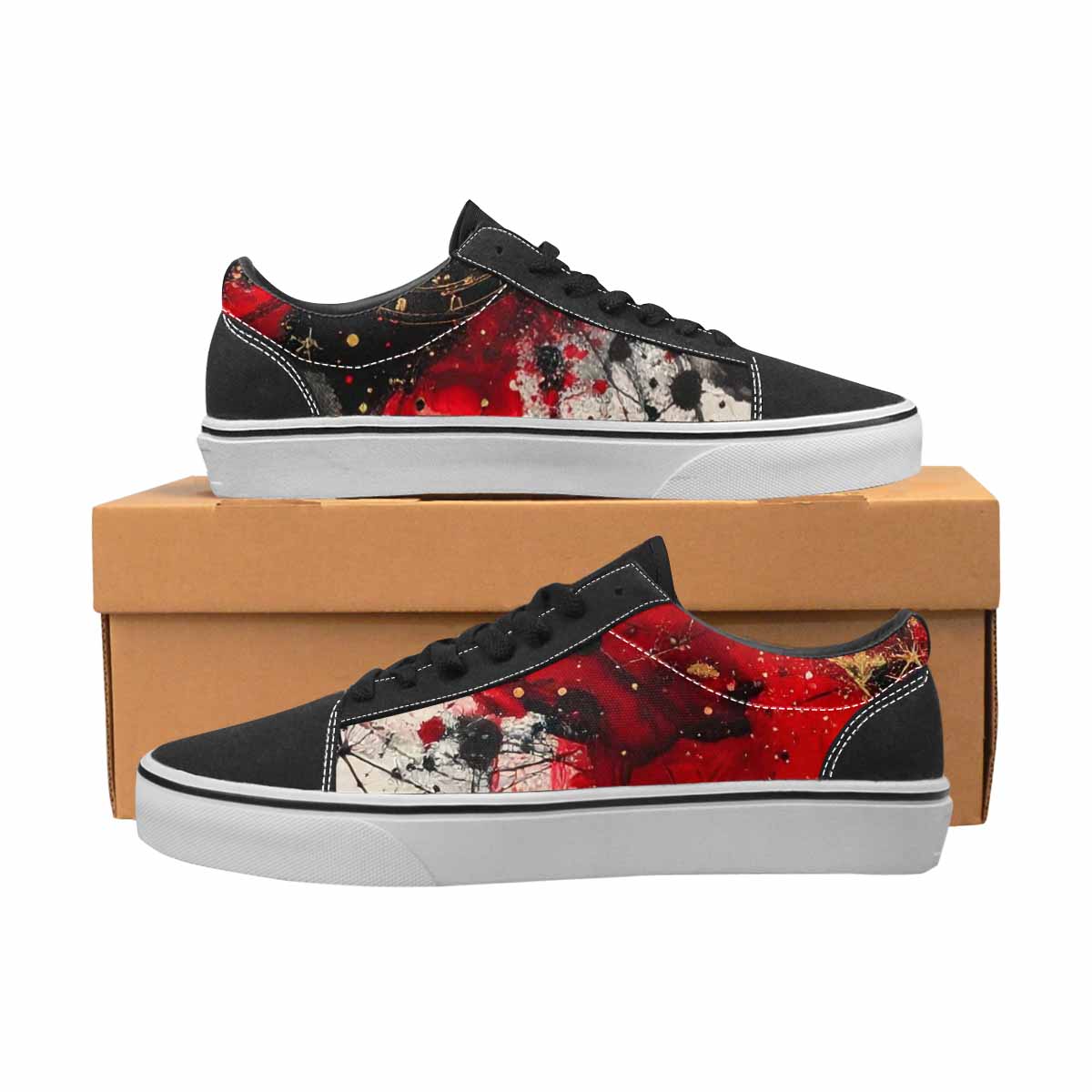 WOMEN'S Zodiac Constellation Lace-Up Canvas Surreal Custom Shoes