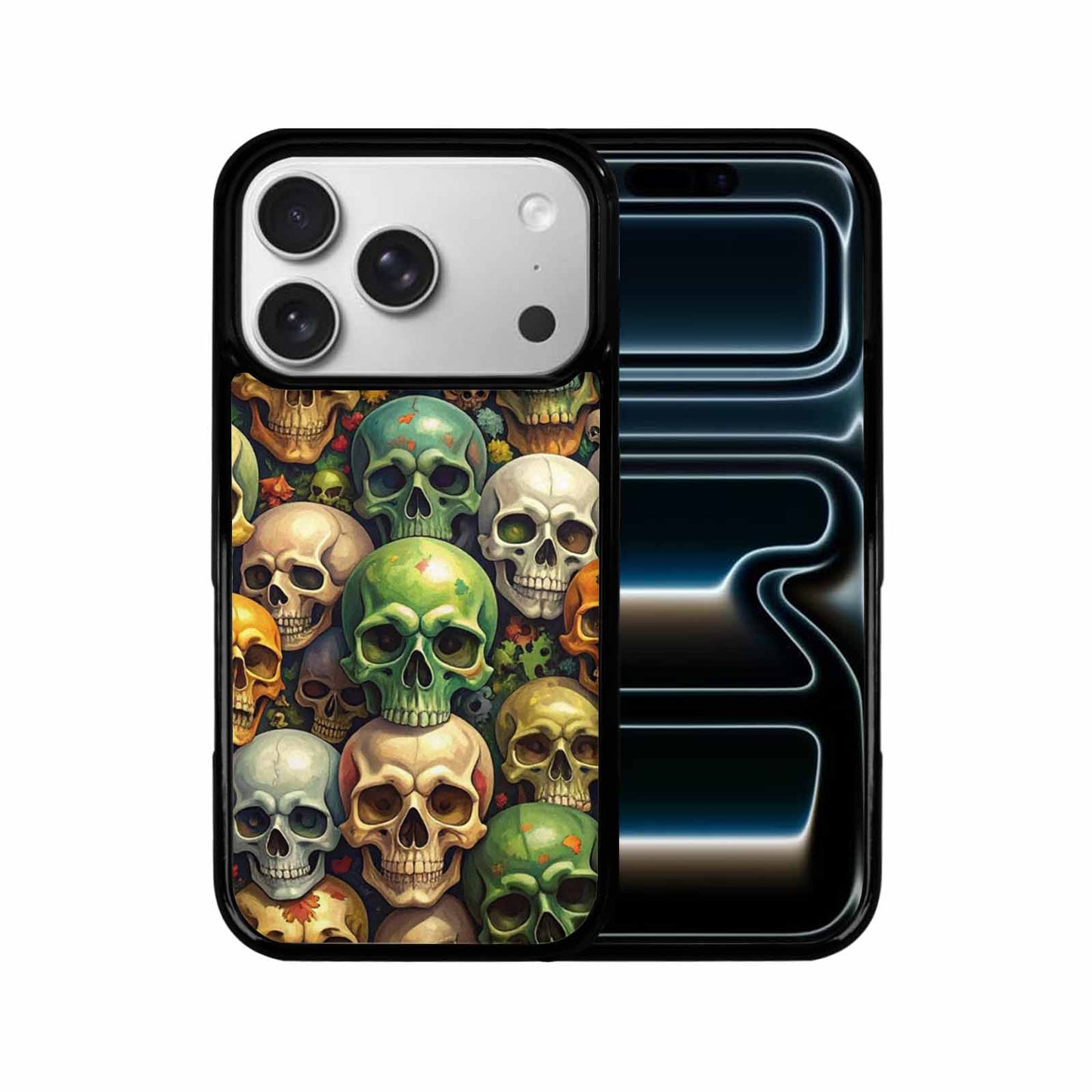 iPhone 17 Pro Case — Skulls Camoskulls Pattern Hu E3k Gothic, Custom Printed Phone Case