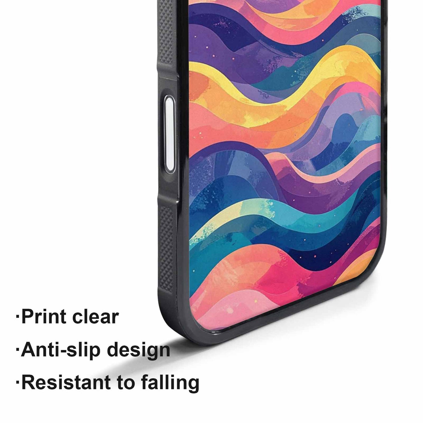 iPhone 17 Pro Case — Glowing Camo Wave Camo, Custom Art Phone Cover