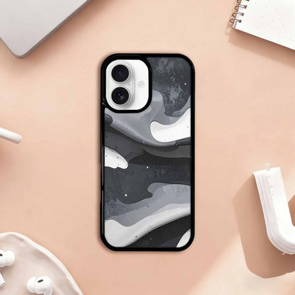 iPhone 17 Case — Grey Camo Print Camo, Custom Art Phone Cover