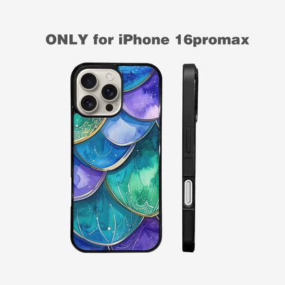 iPhone 16 Pro Max Case — Mermaid Scale Art Pattern, Personalized Phone Case