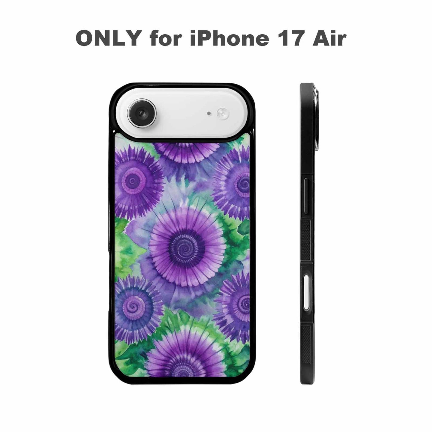 iPhone 17 Air Case — Tie Dye Purple Green Blended Tie, Original Design Phone Case