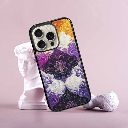 iPhone 16 Pro Case — Nonbinary Flag Color Theme Small Rainbow, Personalized Phone Case