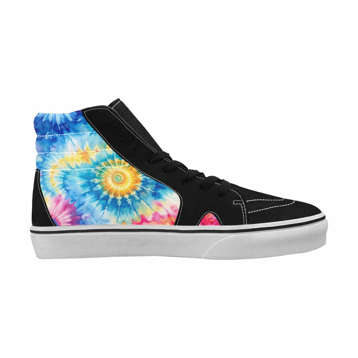 MEN'S Tie Dye Swirl High Top Canvas Dreamcore Custom Shoes