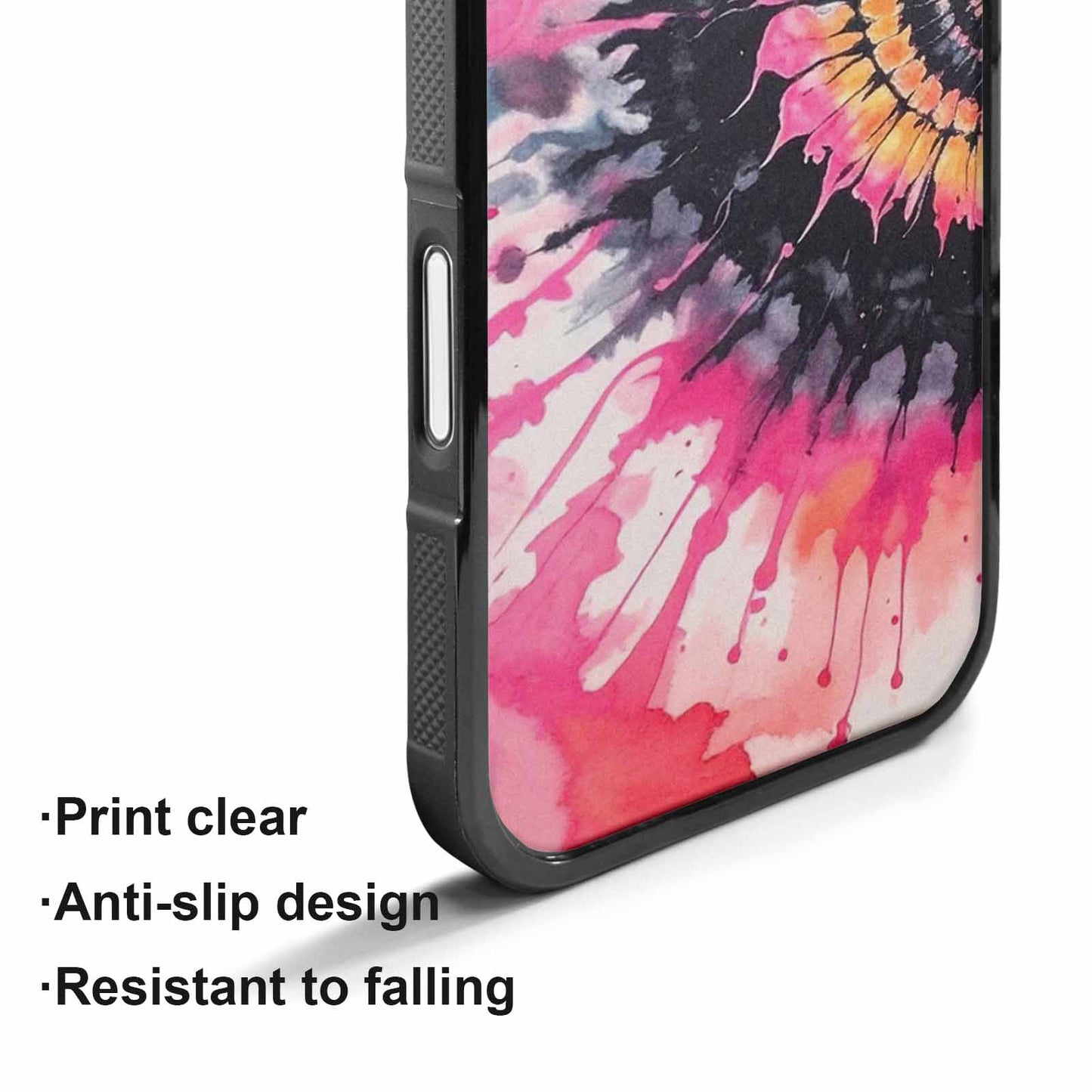 iPhone 17 Case — Tie Dye Swirls Black Tie Dye, Unique Phone Case Design