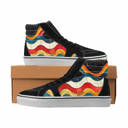 MEN'S Nautical Waves High Top Canvas Boutique Dreamcore Custom Sneakers