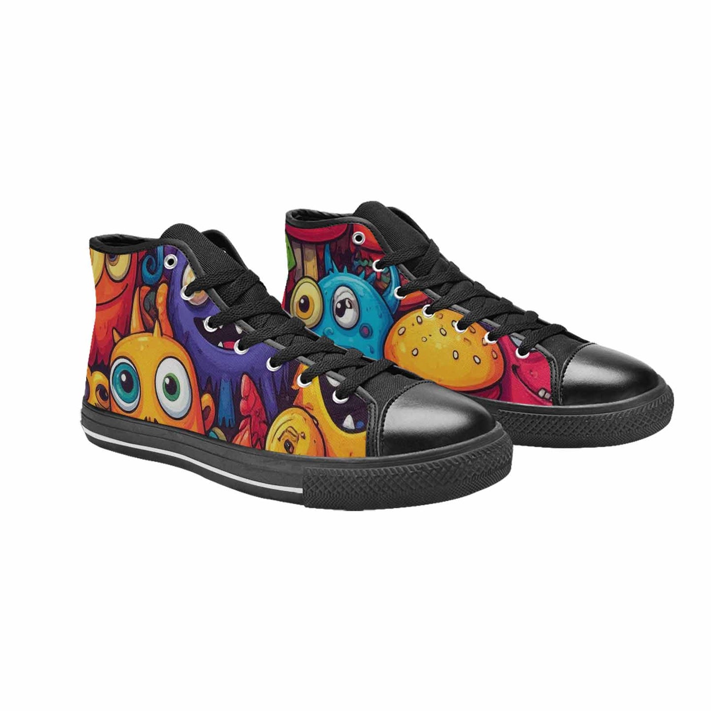 MEN'S Cartoon Monster Character High Top Canvas Vivid Custom Shoes