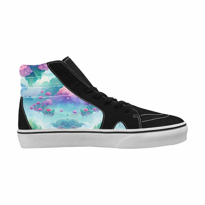 MEN'S Surrealist Dreamscape High Top Canvas Neon Fantasy Sneakers