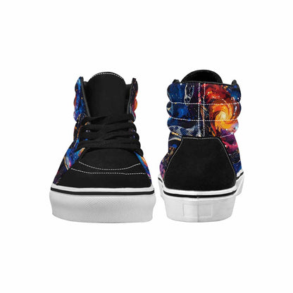 MEN'S Galaxy Snake Print High Top Canvas Cottagecore Custom Shoes