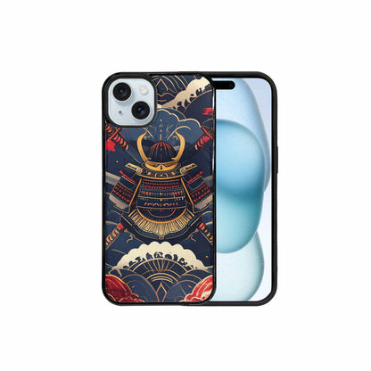 iPhone 15 Plus Case — Samurai Art Repeat Pattern, Custom Made Phone Cover