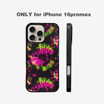 iPhone 16 Pro Max Case — Acid Wash Tie Dye Neon, Custom Art Phone Cover
