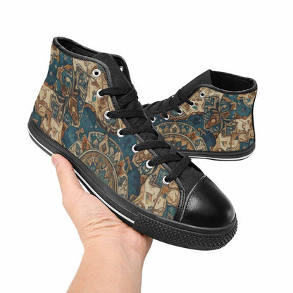 MEN'S Mandala High Top Canvas Y2K Custom Sneakers