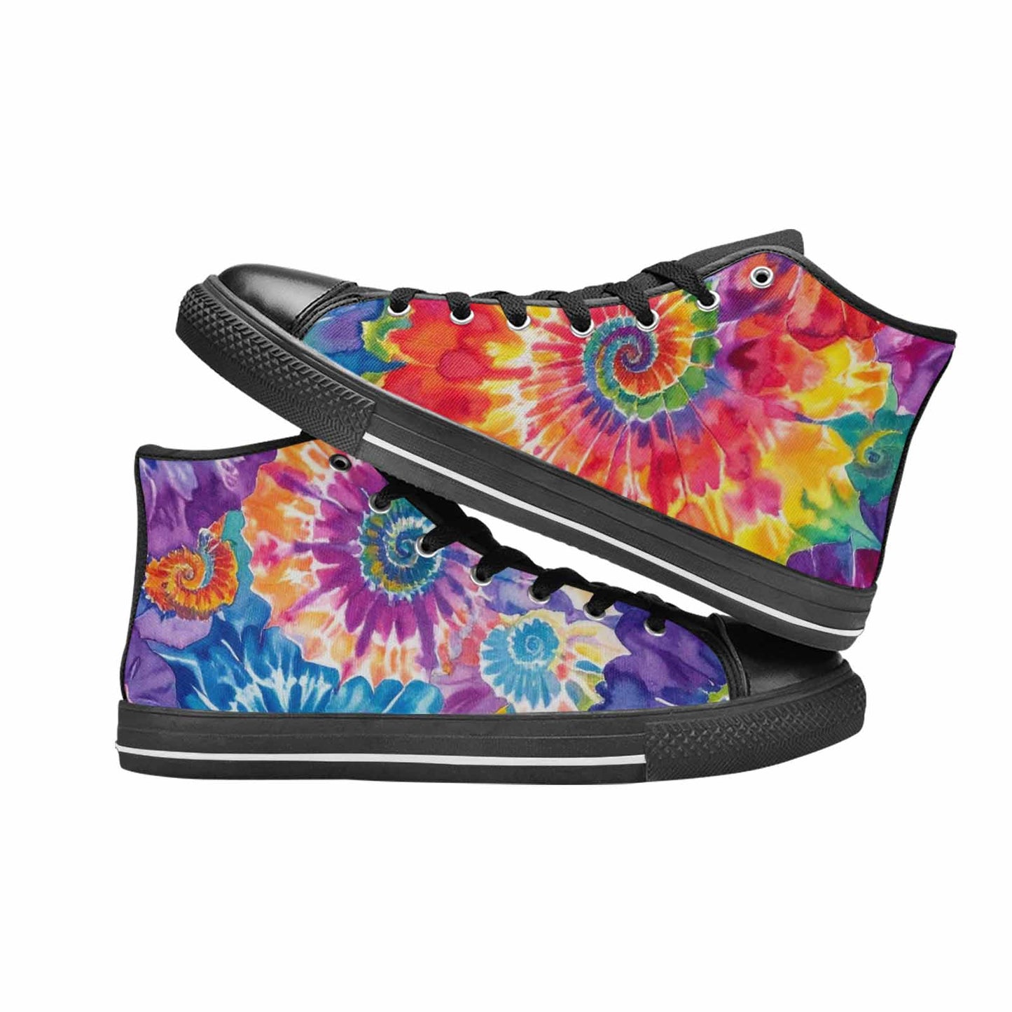 MEN'S Tie Dye Swirl High Top Canvas Y2K Shoes